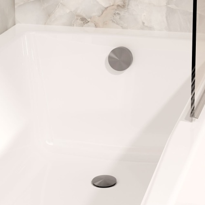 Lifestyle image of Crosswater 3ONE6 Stainless Steel Bath Filler with Click-Clack Waste